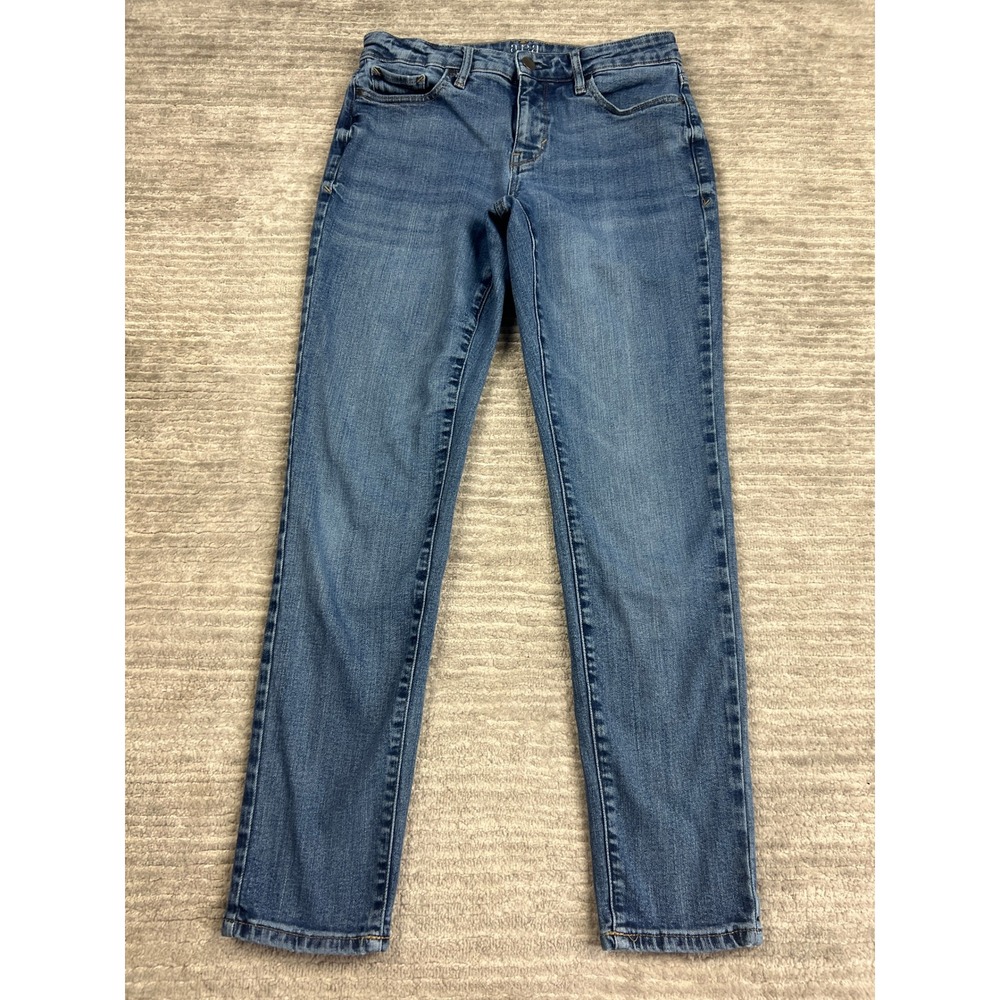 a.n.a Skinny Jeans Womens 6 Blue Mid-Rise Medium Wash Stretch Denim 5-Pocket